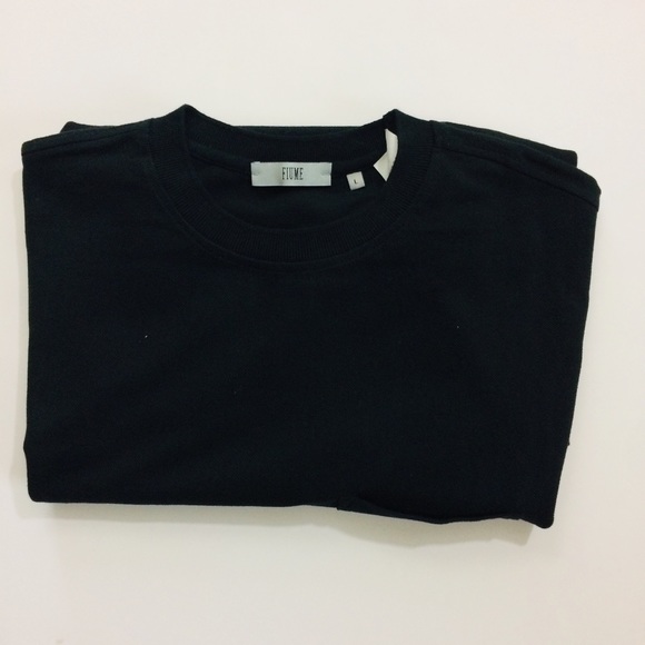 FUME Other - Sweater Pullover Short Sleeve  Black Knit Made in Italy Large